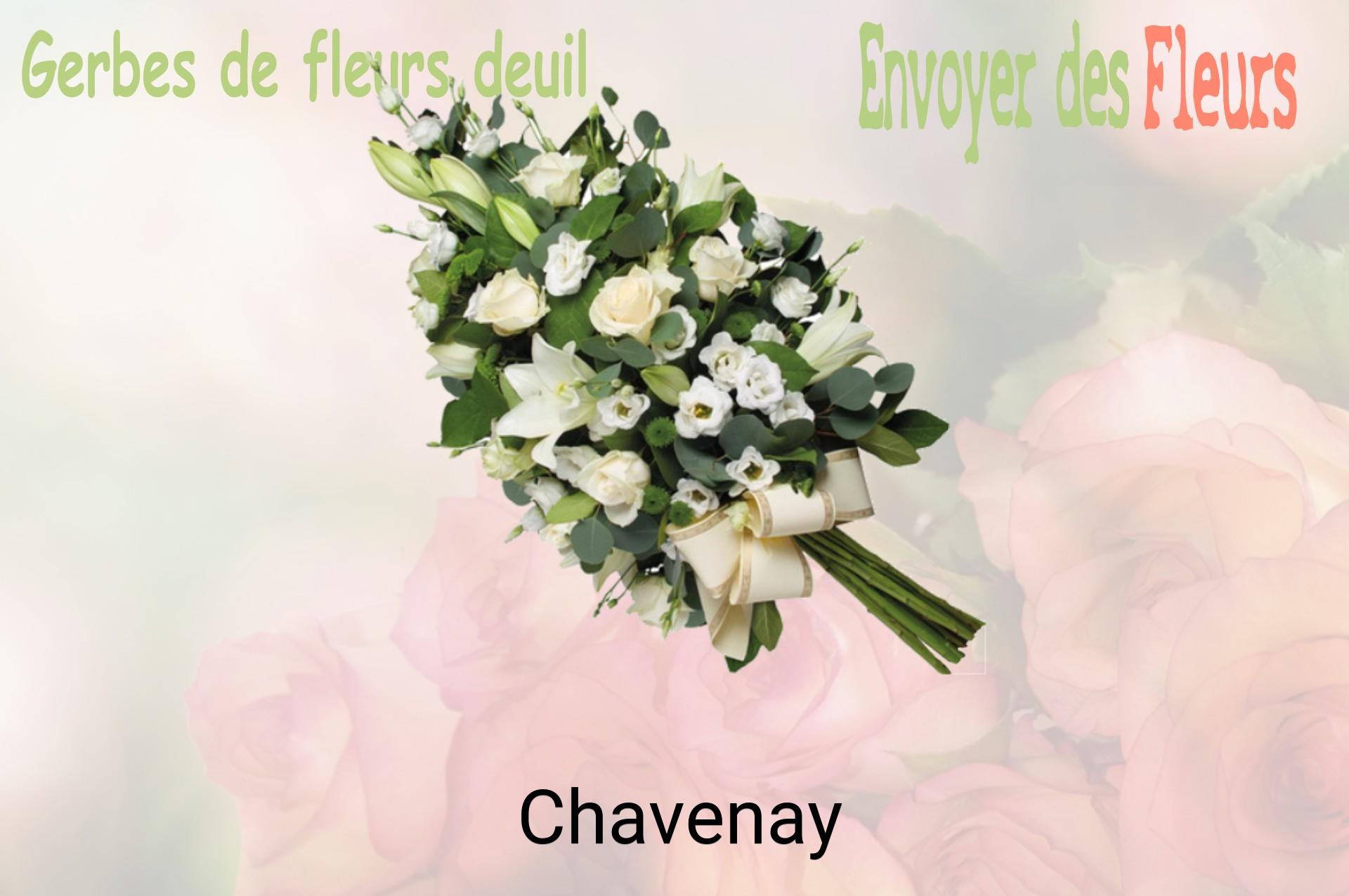Gerbe de fleurs de deuil livrée à Chavenay